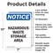 Signmission Hazardous Waste Storage Area OSHA Notice Sign, Aluminum, 7in W x 10in L, 2PK OS-2PACK-NS-A-710-V-13347 - alternate 5